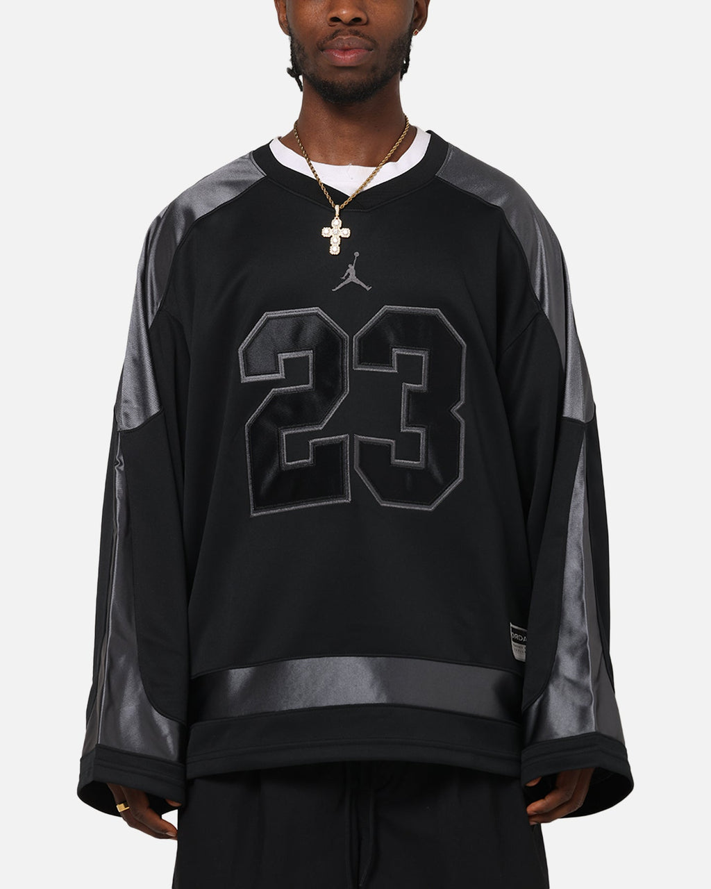 HOT Products Jordan Brooklyn Collegiate Hockey Jersey Black/Iron Grey