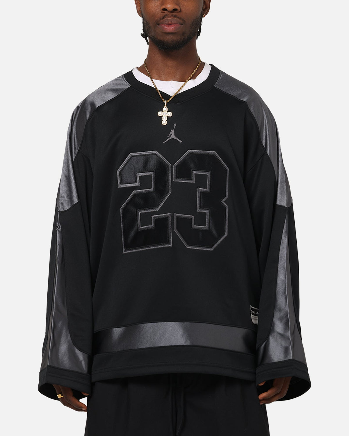 HOT Products Jordan Brooklyn Collegiate Hockey Jersey Black/Iron Grey
