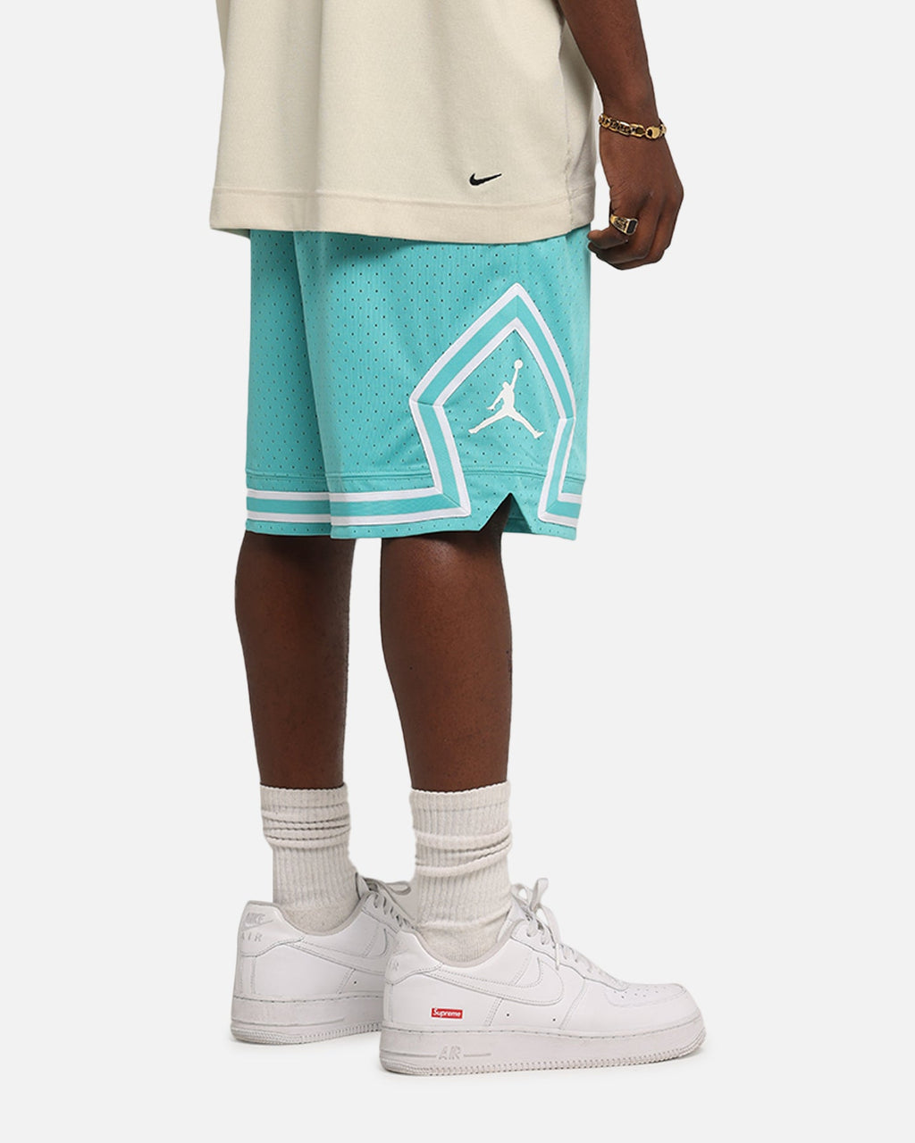 HOT Products Jordan Dri-FIT Sport Diamond Shorts Teal/White