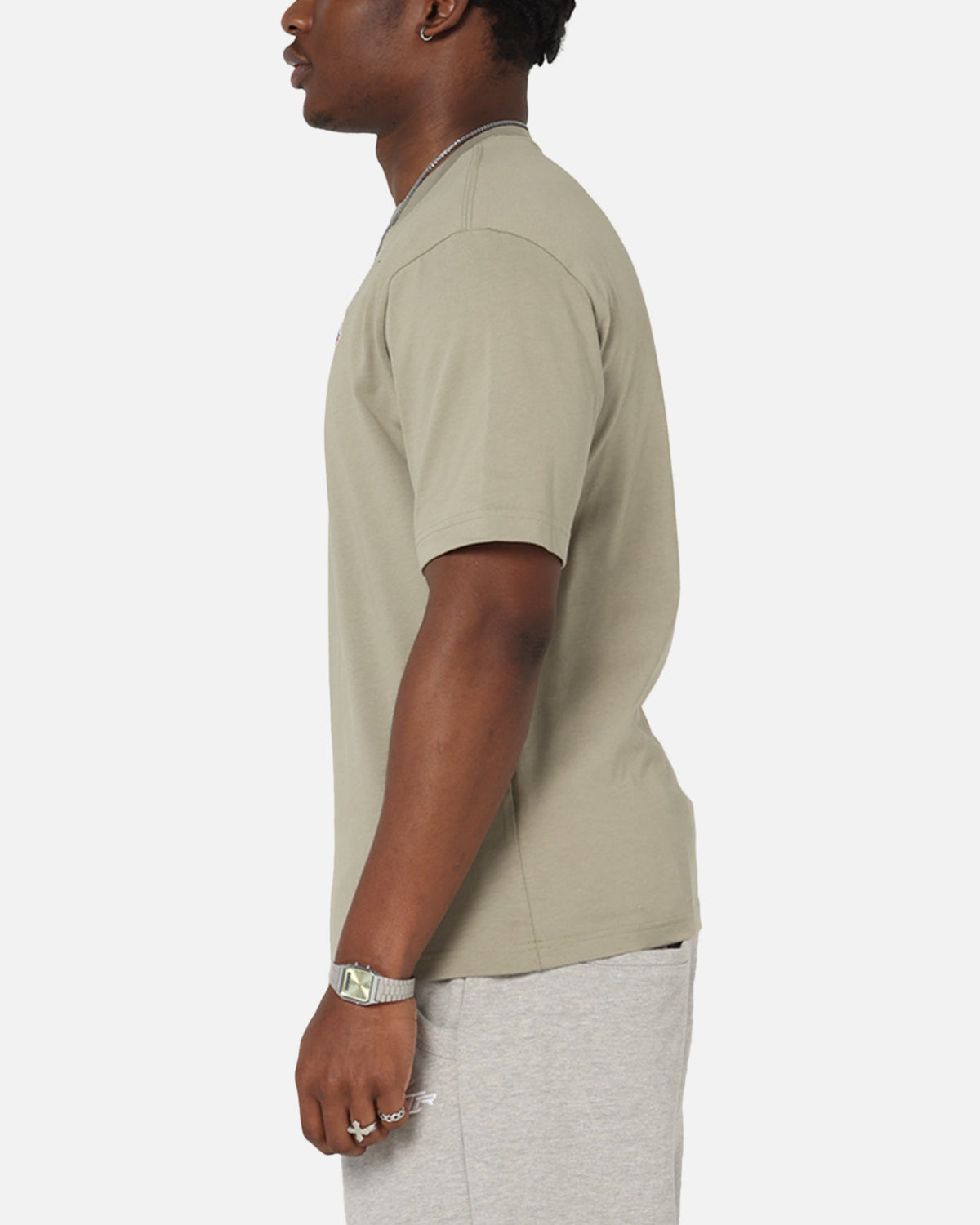 HOT Products Jordan Brand Sneaker Patch Crewneck T-Shirt Khaki/Black