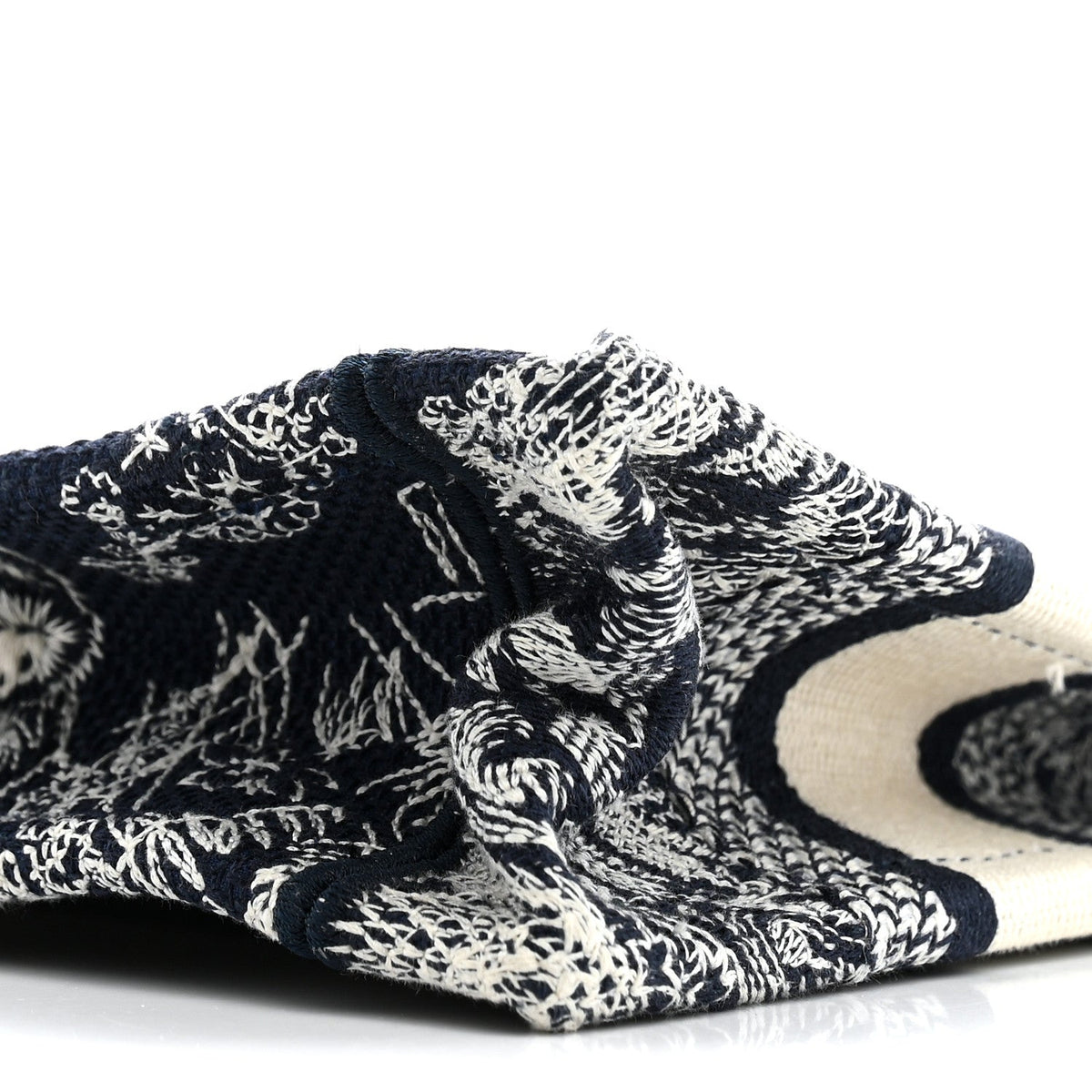Canvas Embroidered Mini Toile De Jouy Book Tote Blue