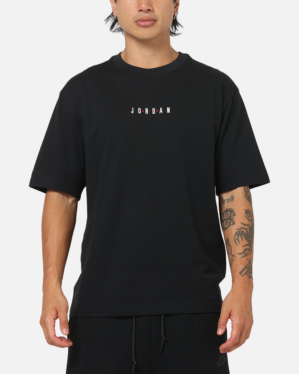 HOT Products Jordan Air Embroidered T-Shirt Black/Sail