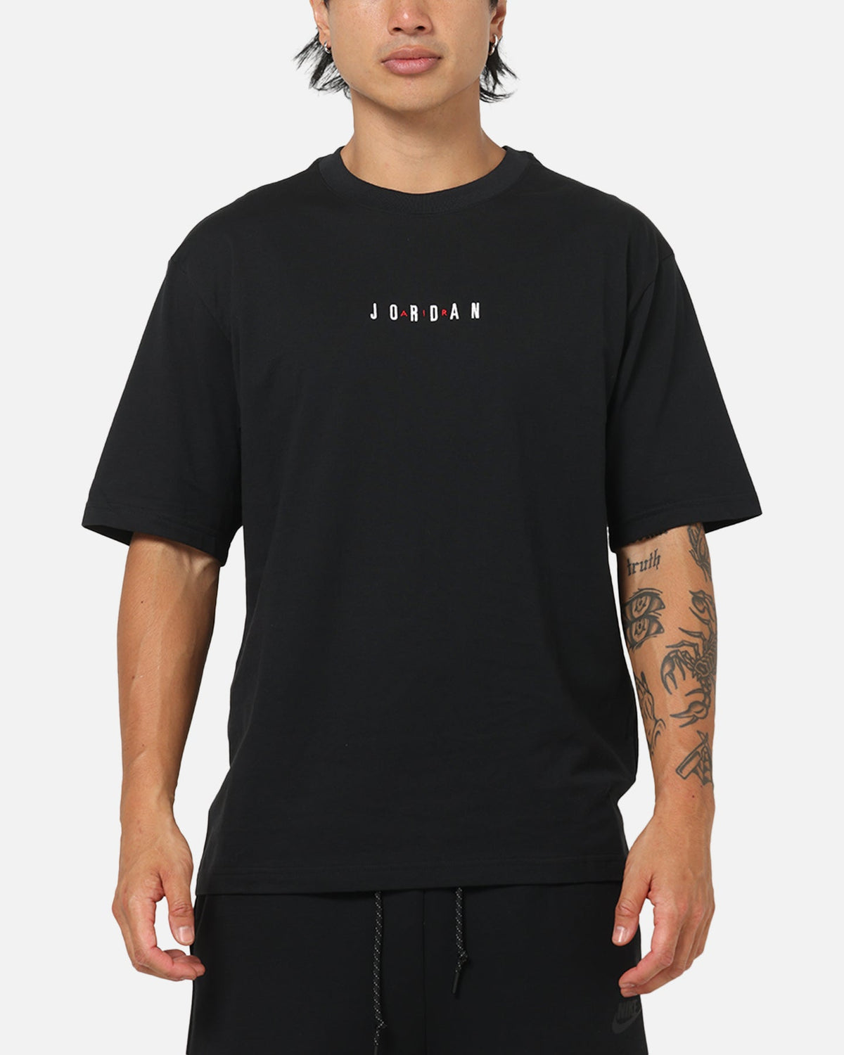 HOT Products Jordan Air Embroidered T-Shirt Black/Sail