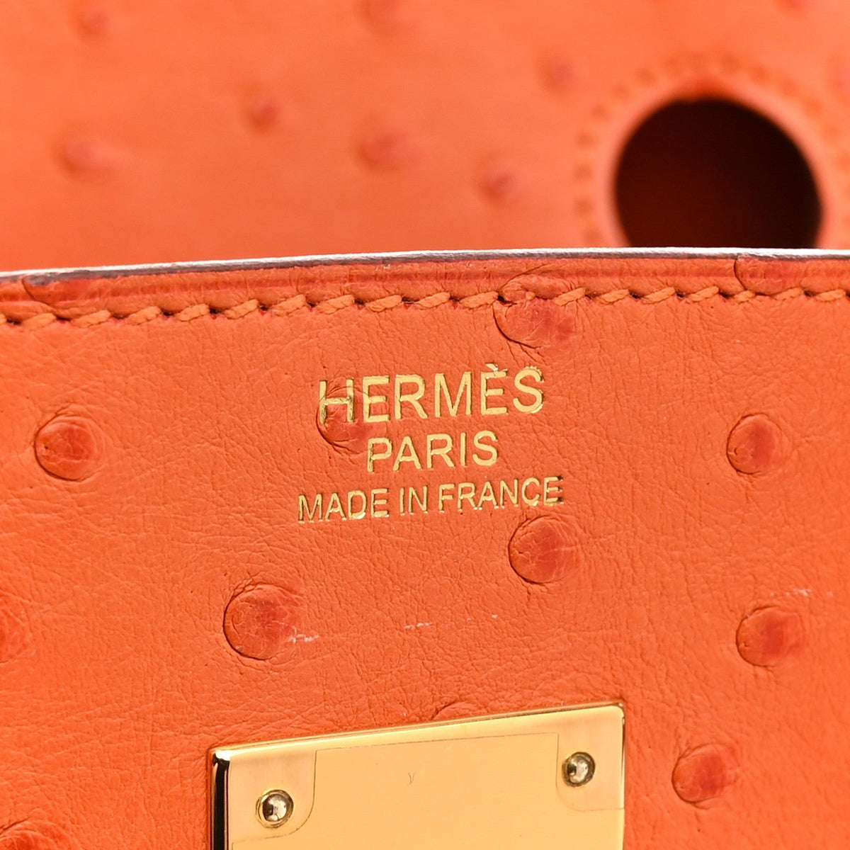 Ostrich Birkin 30 Orange