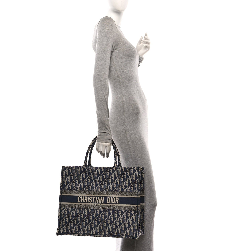 Oblique Large Book Tote Blue Multicolor