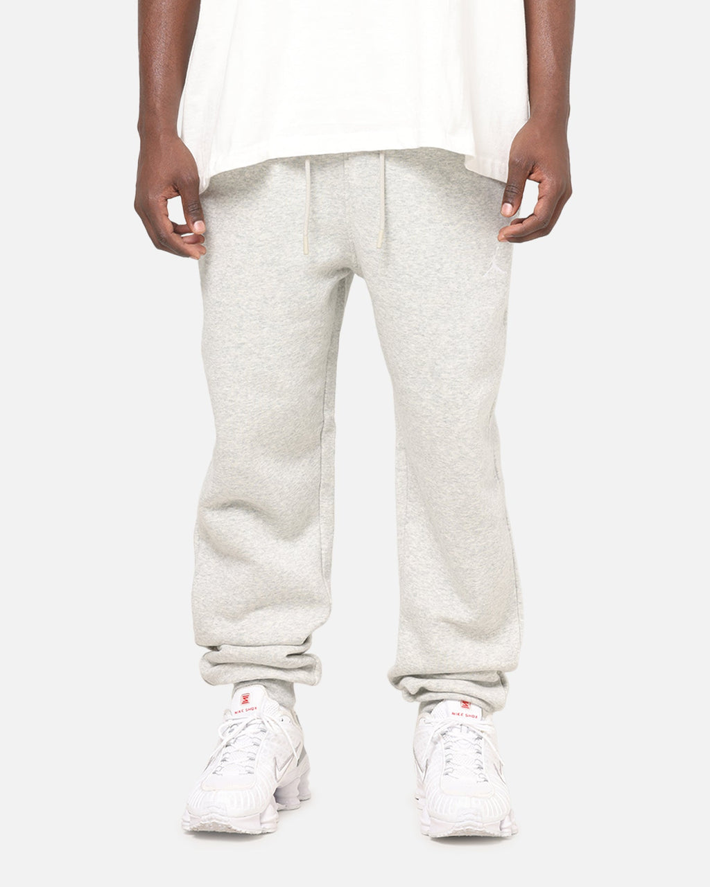 HOT Products Jordan Brooklyn Fleece Pants Grey Heather/White