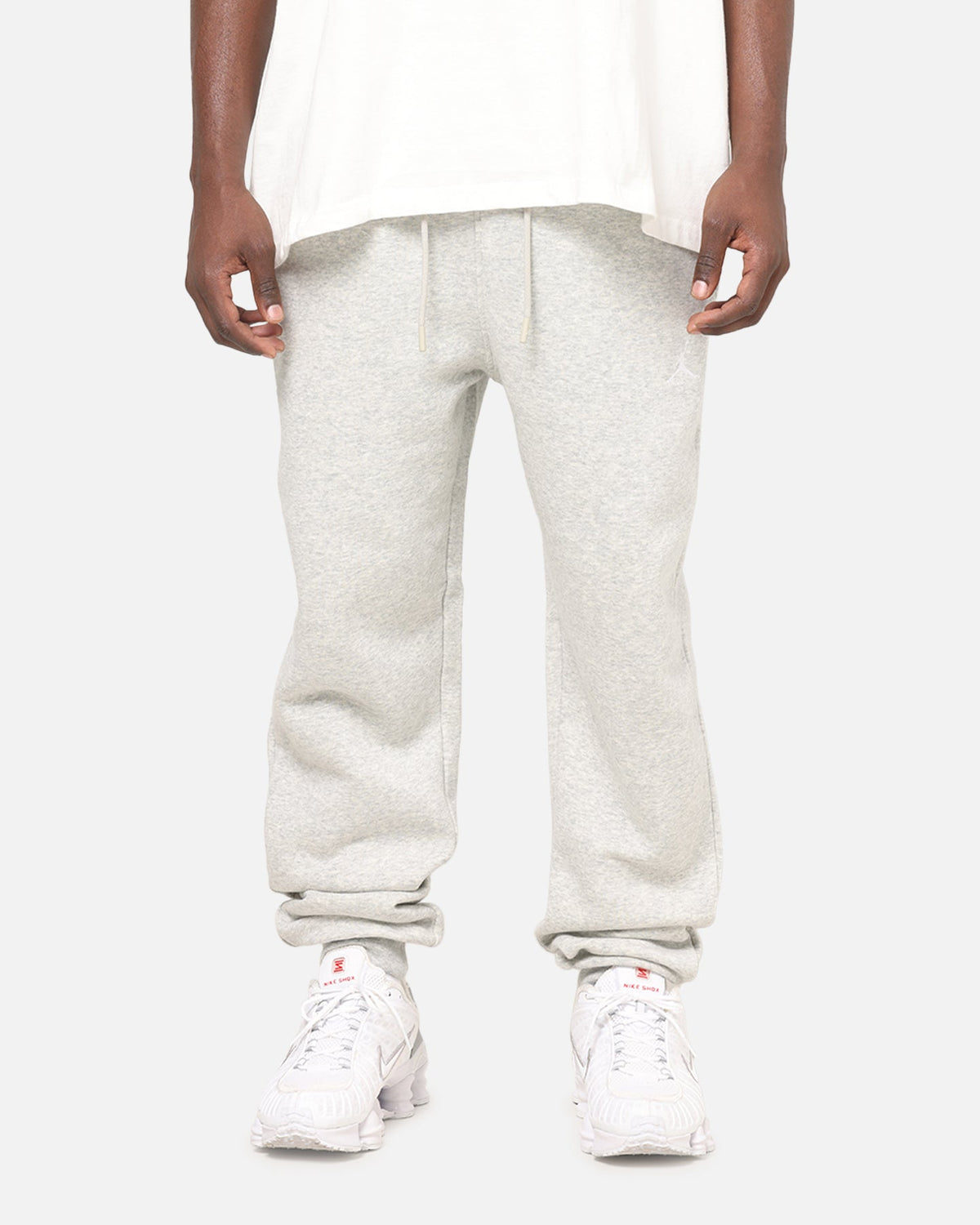 HOT Products Jordan Brooklyn Fleece Pants Grey Heather/White
