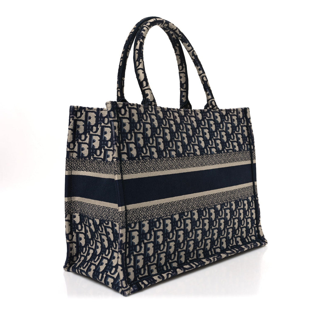 Oblique Medium Book Tote Blue Multicolor