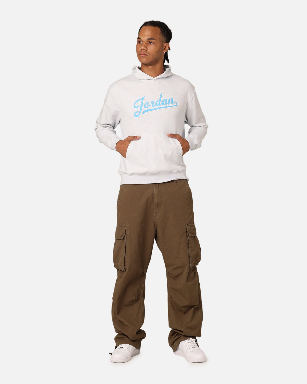 HOT Products Jordan Flight MVP Fleece Pullover Hoodie Pure Platinum