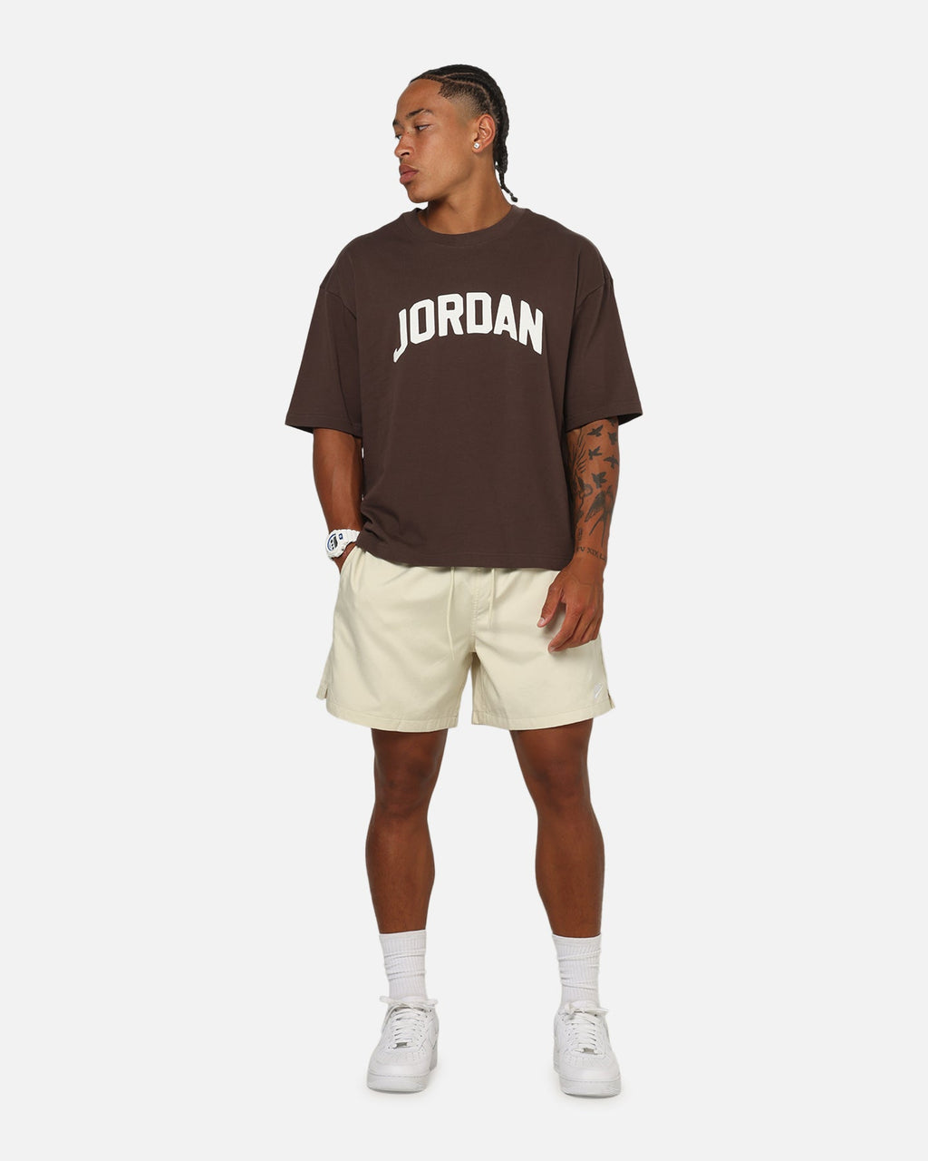 HOT Products Jordan Flight Essentials Boxy T-Shirt Baroque Brown/Sail