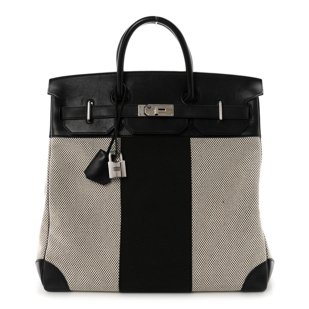 Hunter Criss Viking Evergrain Flag HAC Birkin 40  Ecru Black