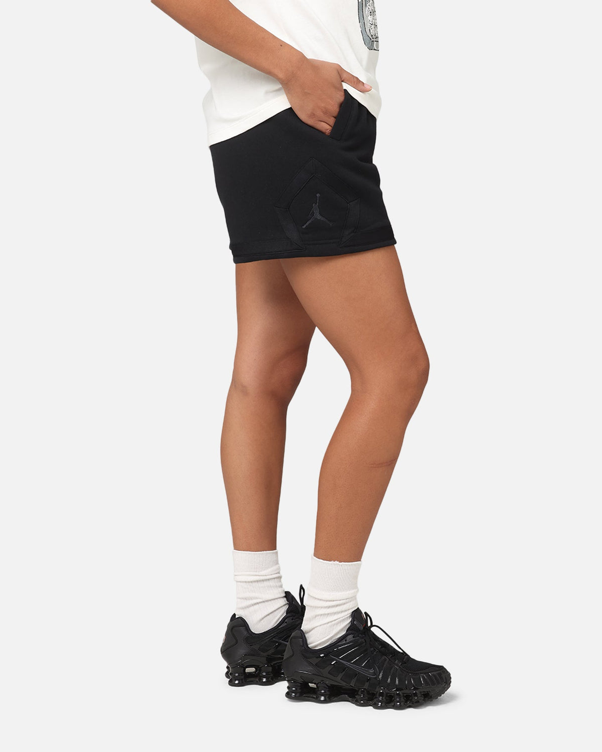 HOT Products Jordan Women's Flight Fleece Diamond Shorts Midnight Navy