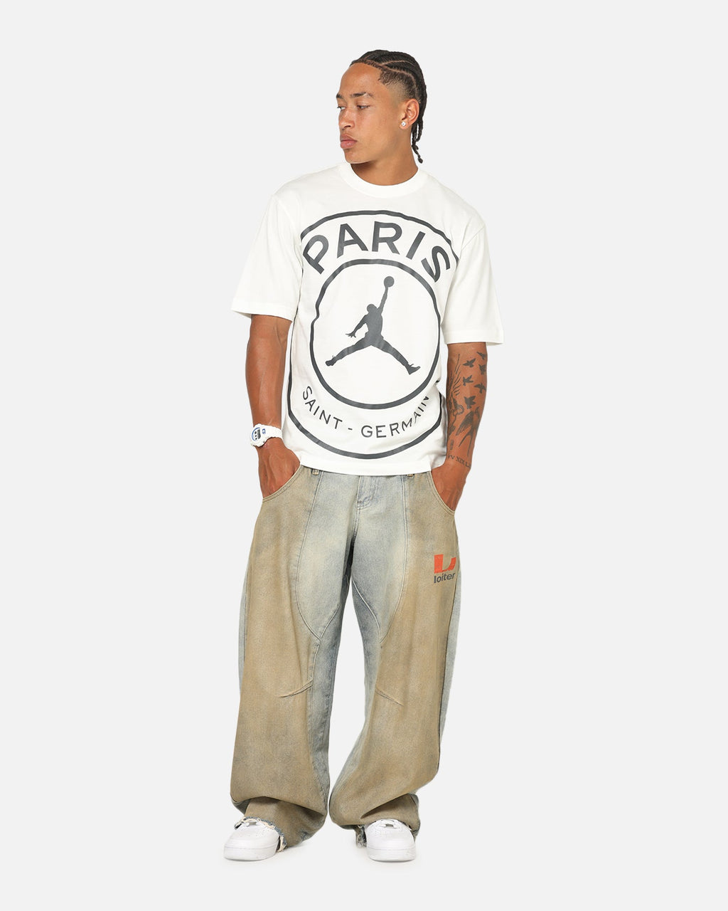 HOT Products Jordan Paris Saint-Germain Logo T-Shirt Sail