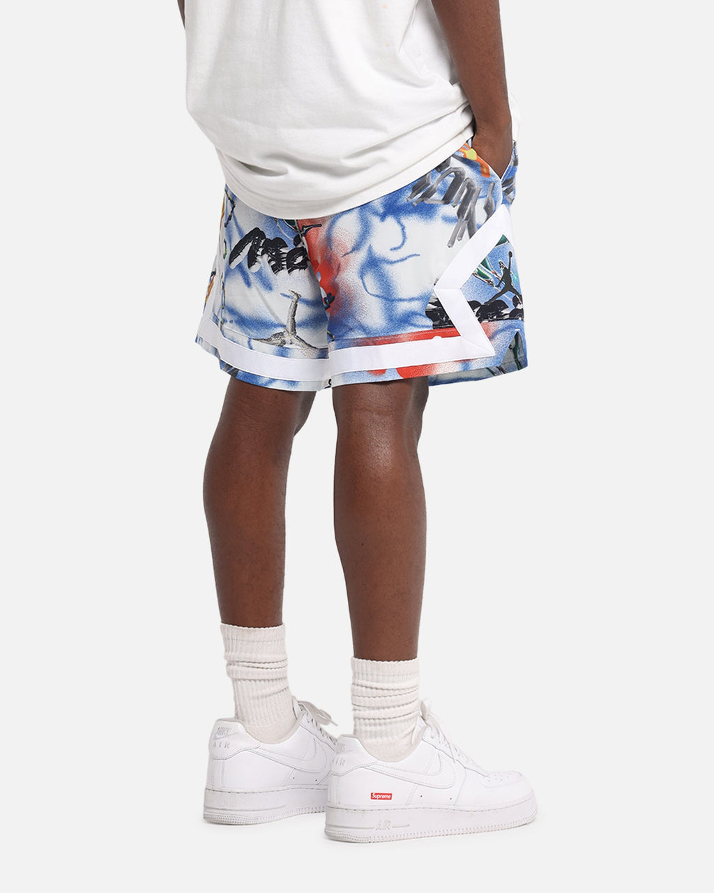 HOT Products Jordan Jumpman Dri-FIT Sport Diamond Shorts White/Black