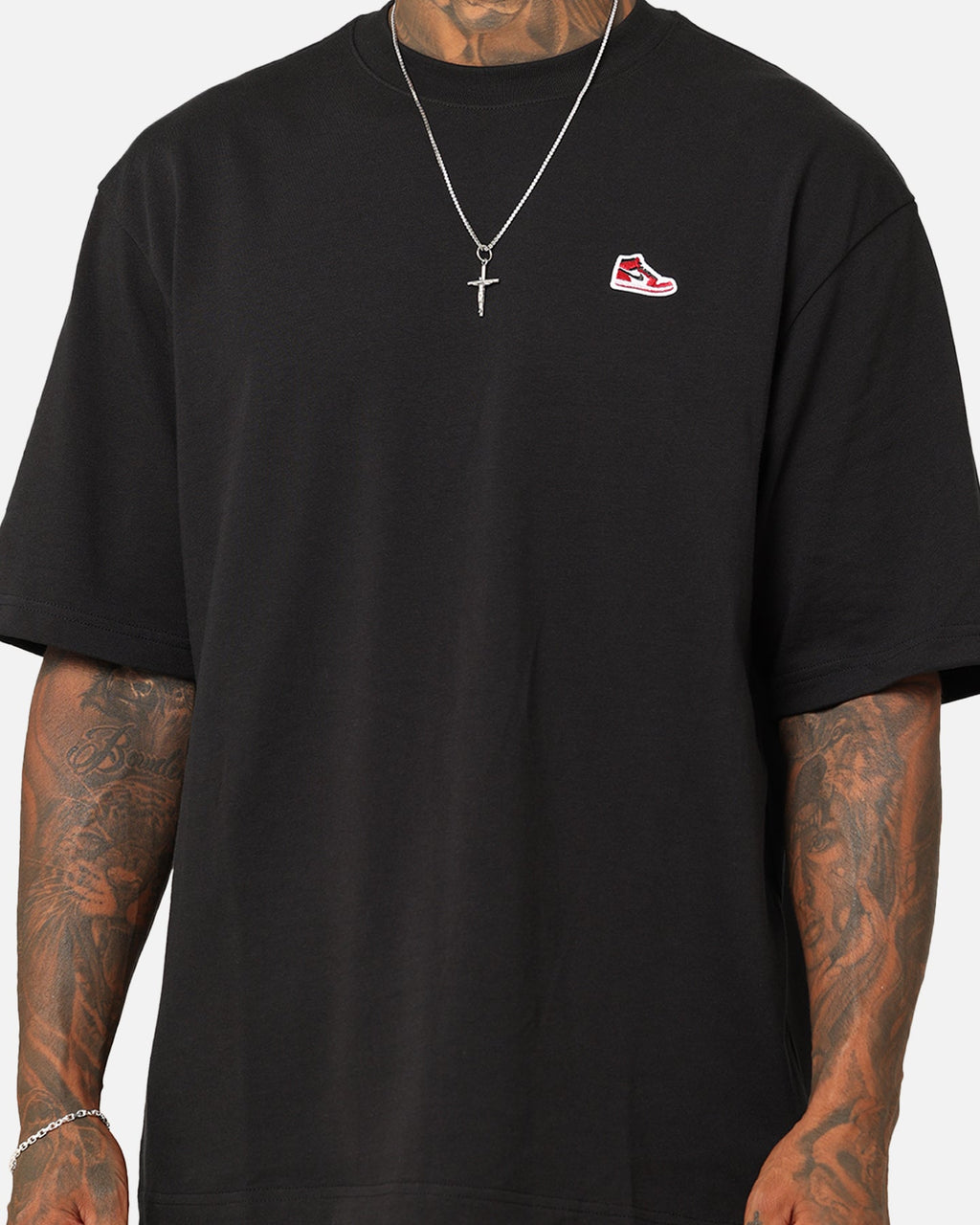 HOT Products Jordan Brand Sneaker Patch Crew T-Shirt Black