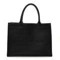 Calfskin Embossed Medium Book Tote Black