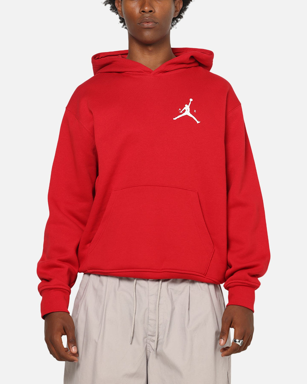 HOT Products Jordan Jumpman Fleece Pullover Hoodie Gym Red/White