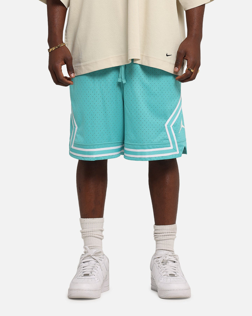 HOT Products Jordan Dri-FIT Sport Diamond Shorts Teal/White