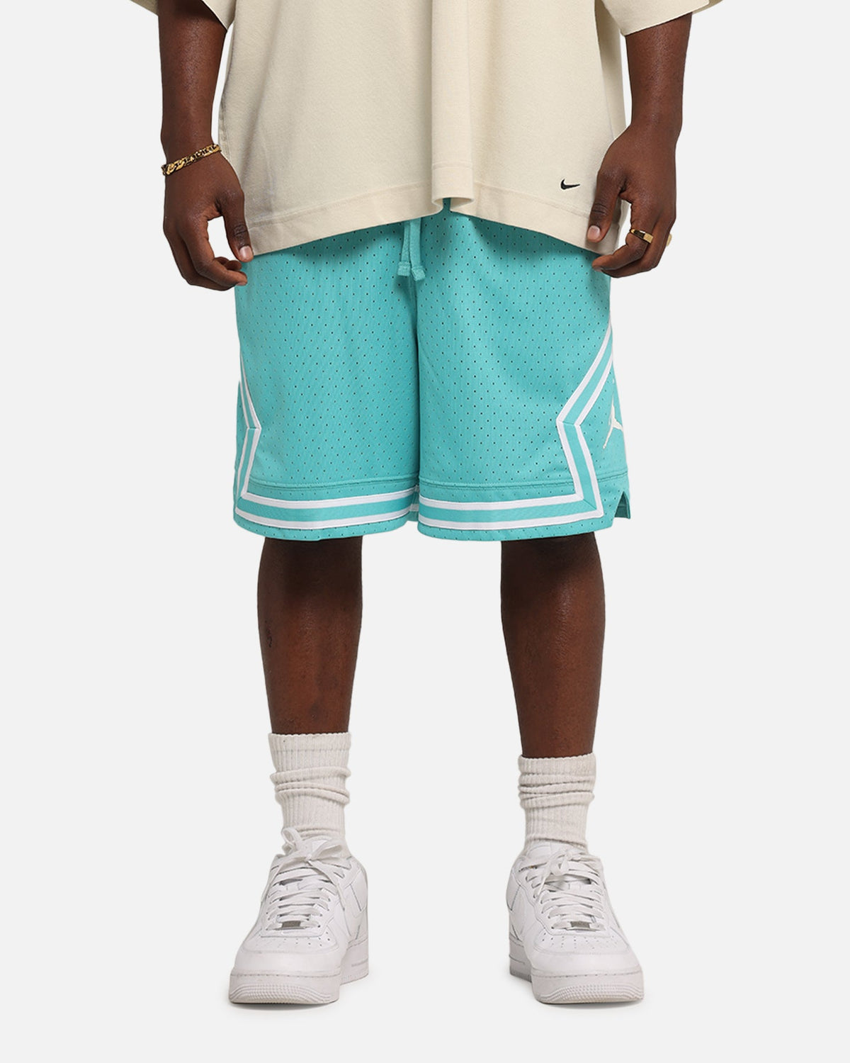 HOT Products Jordan Dri-FIT Sport Diamond Shorts Teal/White
