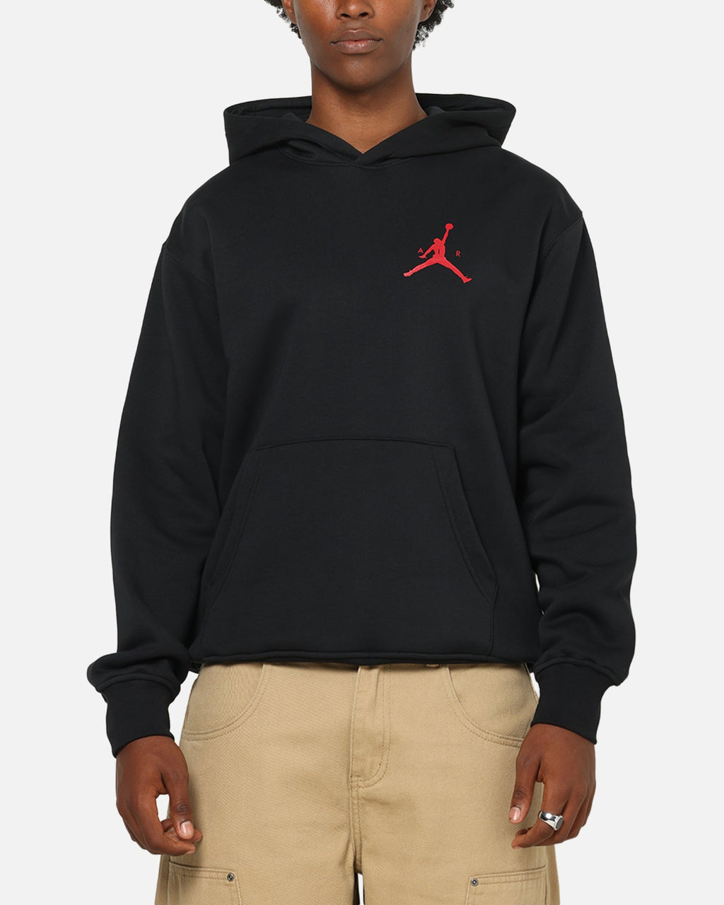 HOT Products Jordan Jumpman Fleece Pullover Hoodie Black/Red
