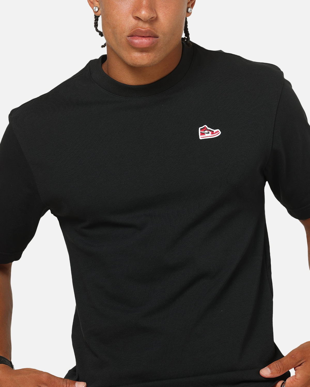 HOT Products Jordan Jumpman Brand Sneaker Patch T-Shirt Black
