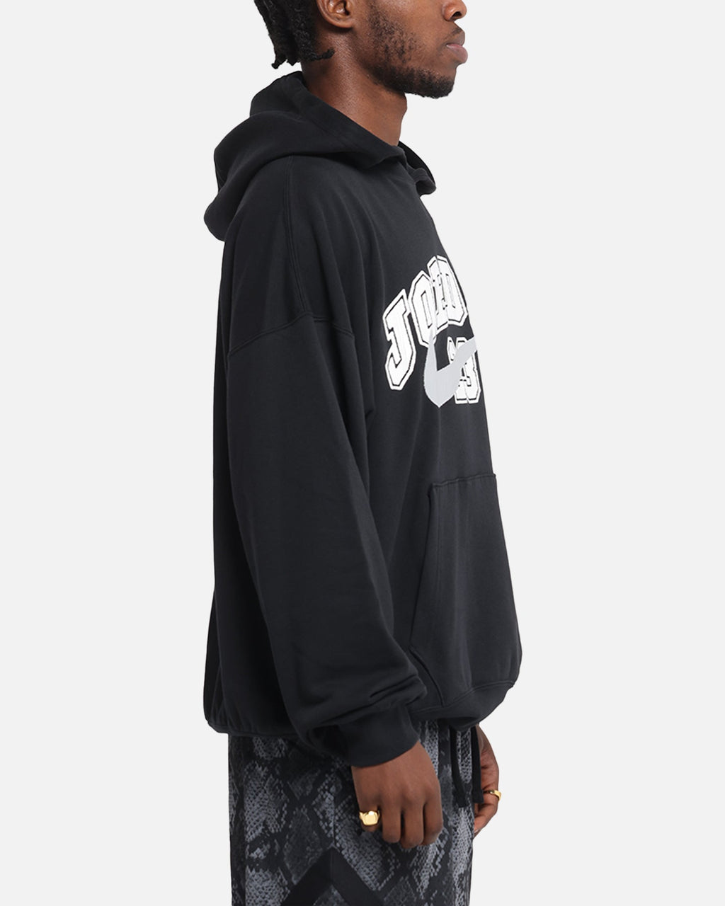 HOT Products Jordan Jumpman MVP Oversized French Terry Pullover Hoodie Black/Grey