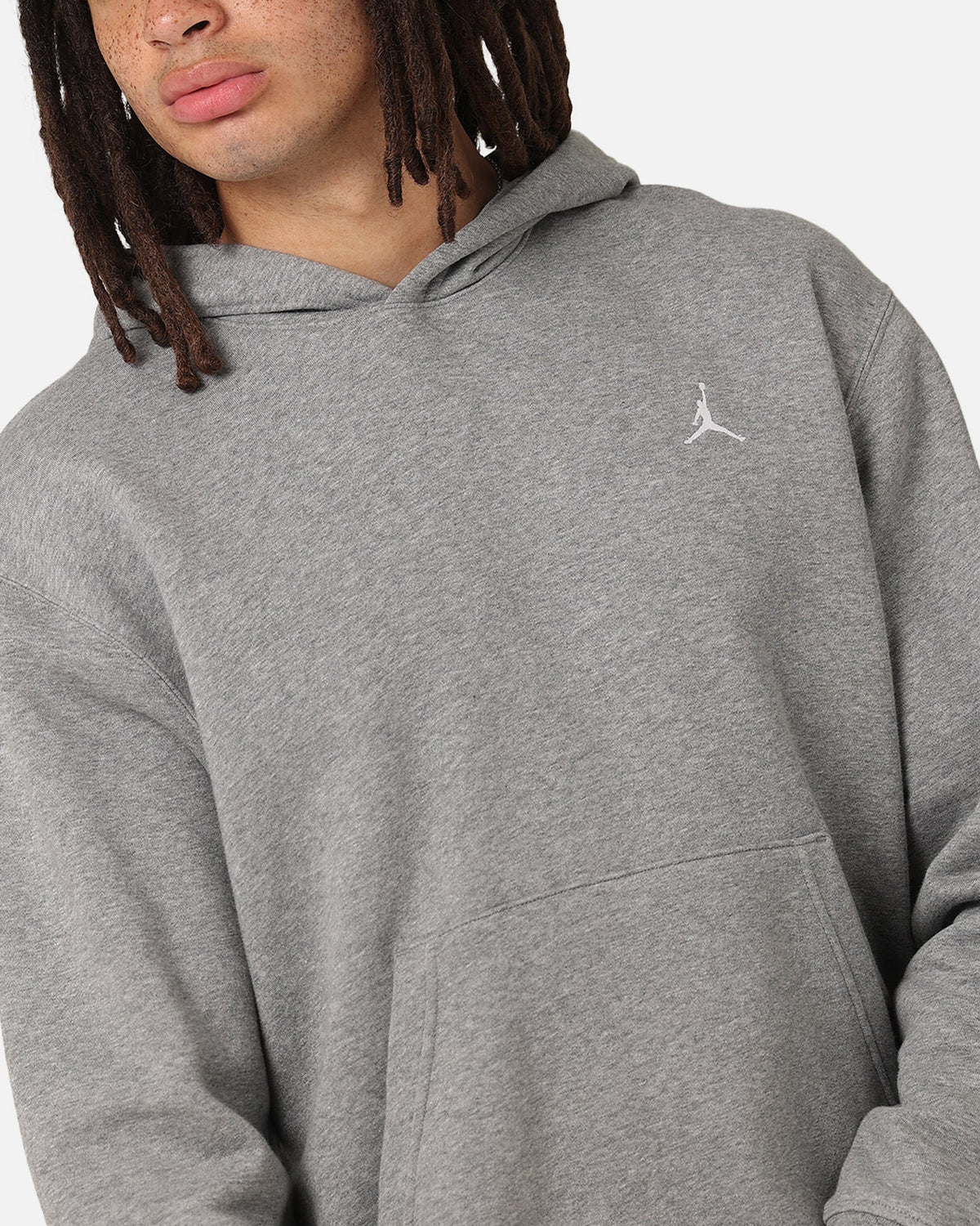 HOT Products Jordan Brooklyn Fleece Pullover Hoodie Carbon Heather/White