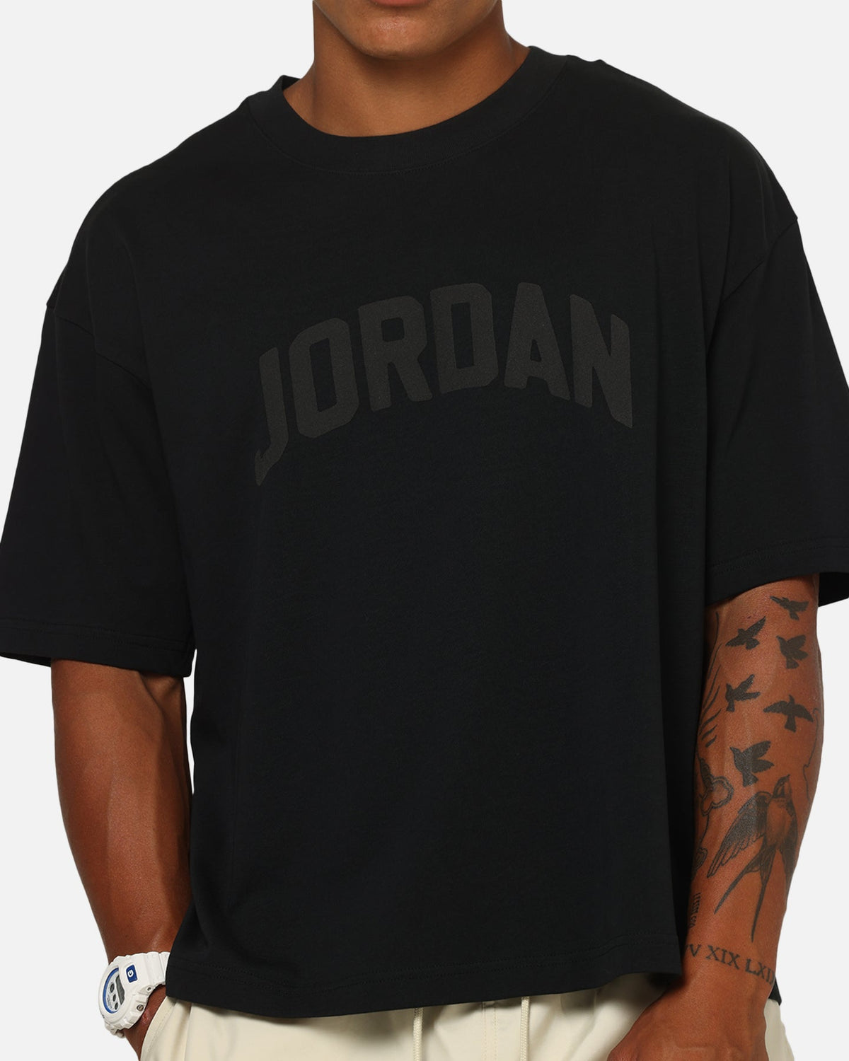 HOT Products Jordan Flight Essentials Boxy T-Shirt Black/Black