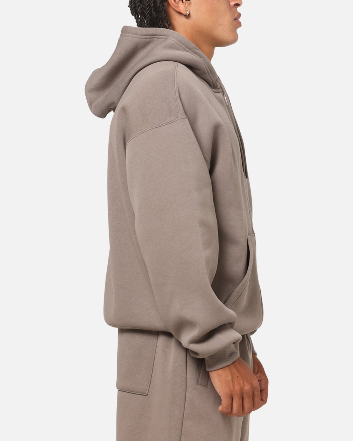 HOT Products Jordan Jumpman Brooklyn Oversized Fleece Hoodie Olive Grey/Black