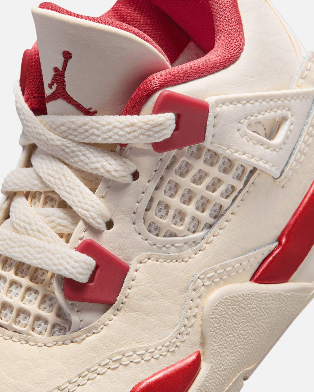 HOT Products Jordan Kids' Air Jordan 4 Retro "Pale Ivory and Tough Red" (GS) Pale Ivory
