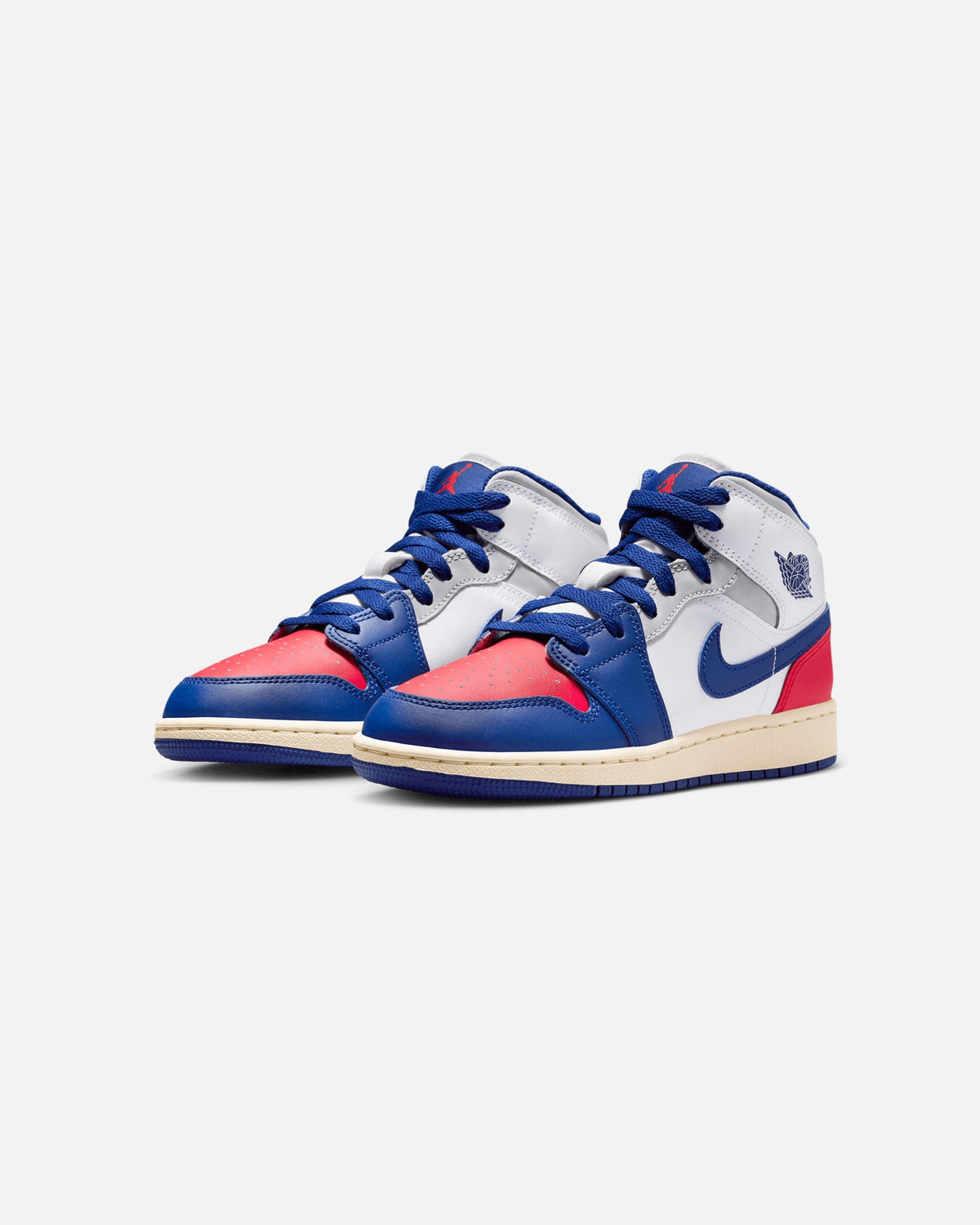 HOT Products Jordan Kids' Air Jordan 1 Mid (GS) White/Royal