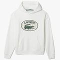 New Arrival LACOSTE LOOSE-FIT OVERSIZED LOGO HOODED FLEECE SWEATSHIRT -Men- WHITE