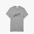New Arrival LACOSTE SIGNATURE PRINT  CREW NECK T-SHIRT Men - GREY CHINE