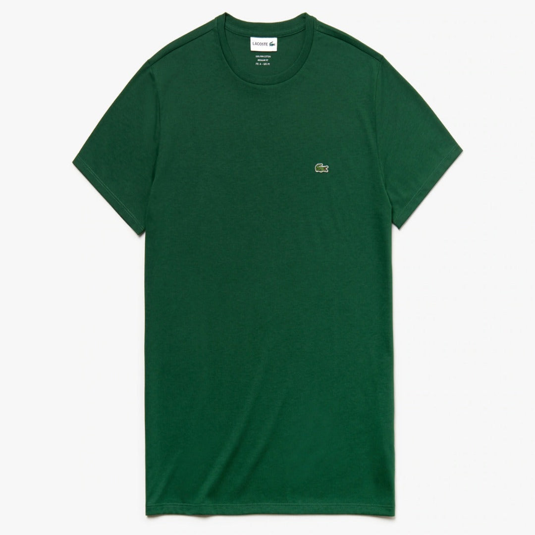 New Arrival LACOSTE LETTERED BANDS Regular fit CREW NECK T-SHIRT Men - GREEN-132