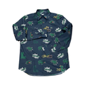 New Arrival LACOSTE - HOLIDAY REGULAR FIT CROCODILE PRINT SHIRTS Men -NAVY BLUE /WHITE