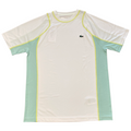 New Arrival LACOSTE  SPORT TENNIS CREW NECK T-SHIRT Men- WHITE / LIGHT GREEN-AWT