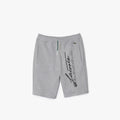 New Arrival Lacoste SIGNATURE PRINT COTTON FLEECE  Short Men -GREY CHINE