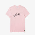 New Arrival LACOSTE SIGNATURE PRINT CREW NECK T-SHIRT Men - PINK