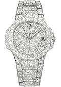 Patek Philippe 33.6mm Ladies Nautilus Watch White Dial 7021/1G