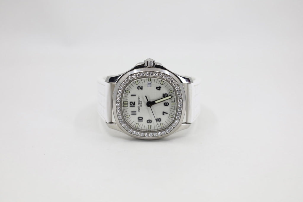 Patek Philippe 35.6mm Aquanaut Luce Glitter White Watch White Dial 5067A