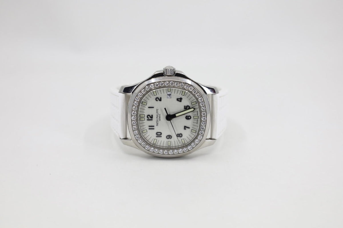 Patek Philippe 35.6mm Aquanaut Luce Glitter White Watch White Dial 5067A