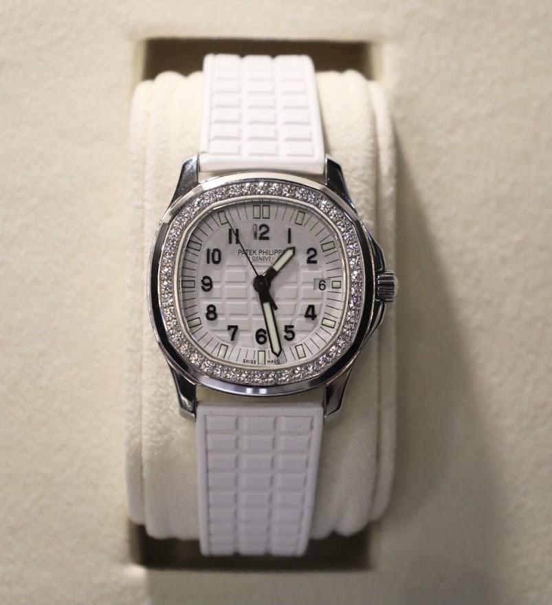 Patek Philippe 35.6mm Aquanaut Luce Glitter White Watch White Dial 5067A
