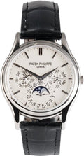 Patek Philippe 37.2mm Grand Complications White Opaline Index White Gold Leather Automatic | 5140G-001