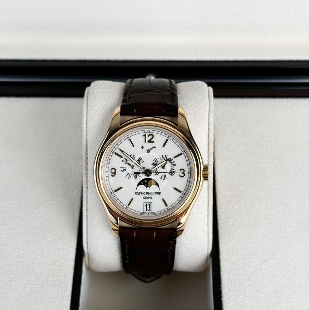 Patek Philippe 39mm Annual Calendar Compicated Watch Cream Dial 5146J