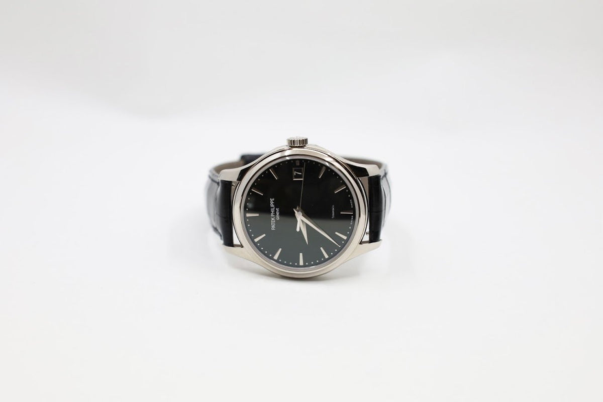 Patek Philippe 39mm Calatrava Watch Black Dial 5227G