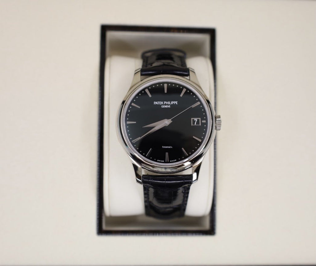 Patek Philippe 39mm Calatrava Watch Black Dial 5227G
