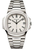 Patek Philippe 40mm Men Nautilus Watch White Dial 5711/1A