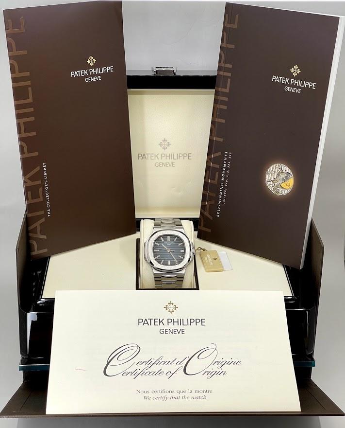Patek Philippe 40mm Nautilus Watch Blue Dial 5711/1A