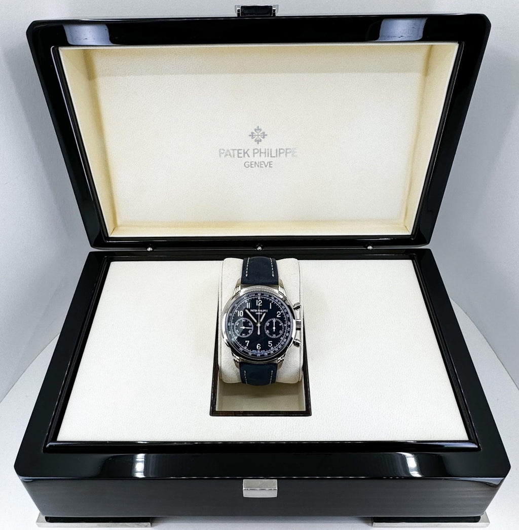 Patek Philippe 41mm Complication Watch - Blue Dial - Blue Calfskin Strap - 5172G-001