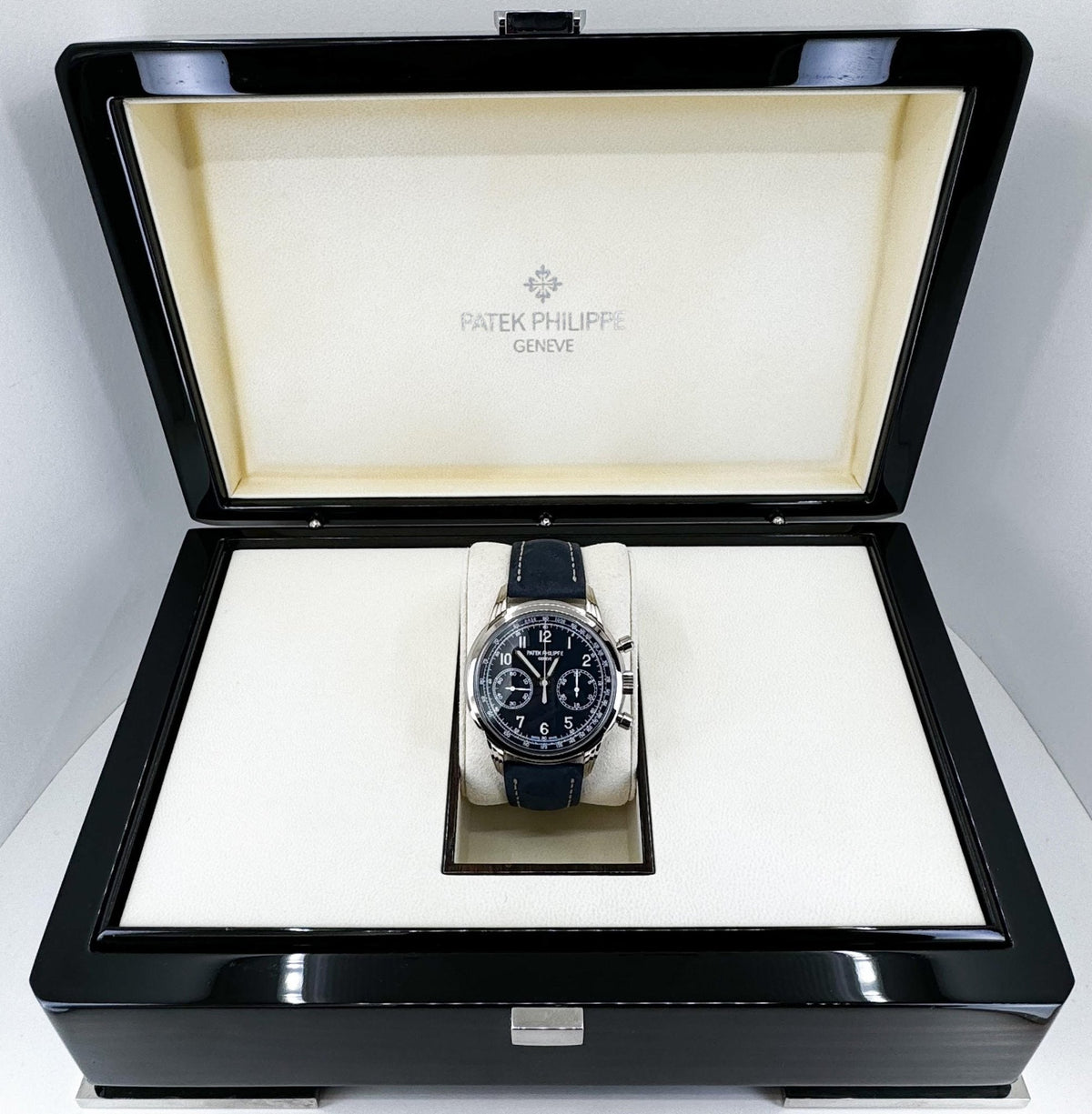 Patek Philippe 41mm Complication Watch - Blue Dial - Blue Calfskin Strap - 5172G-001